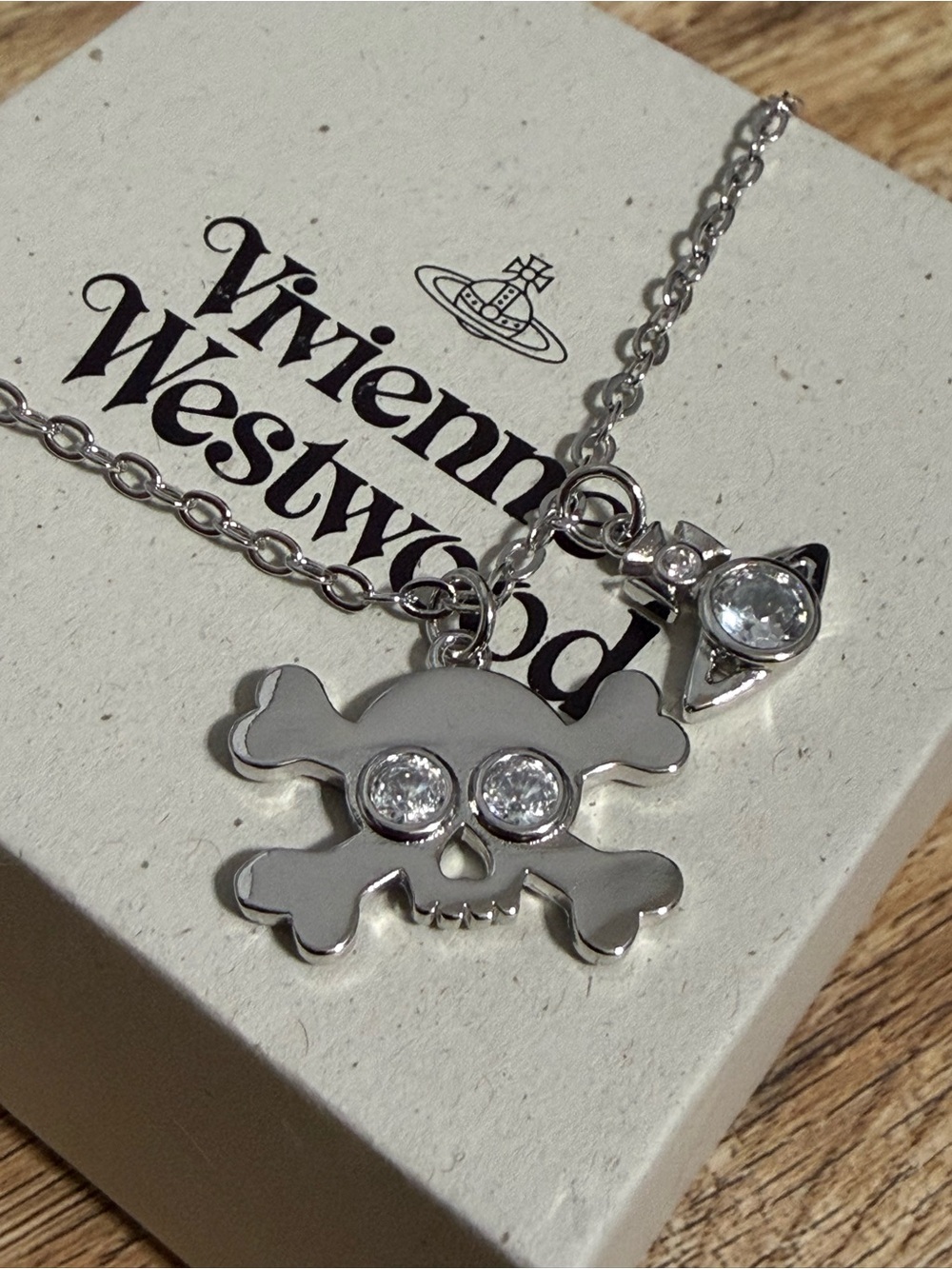 Vivienne Westwood Franky Pendant
Silver Skull & Orb Necklace